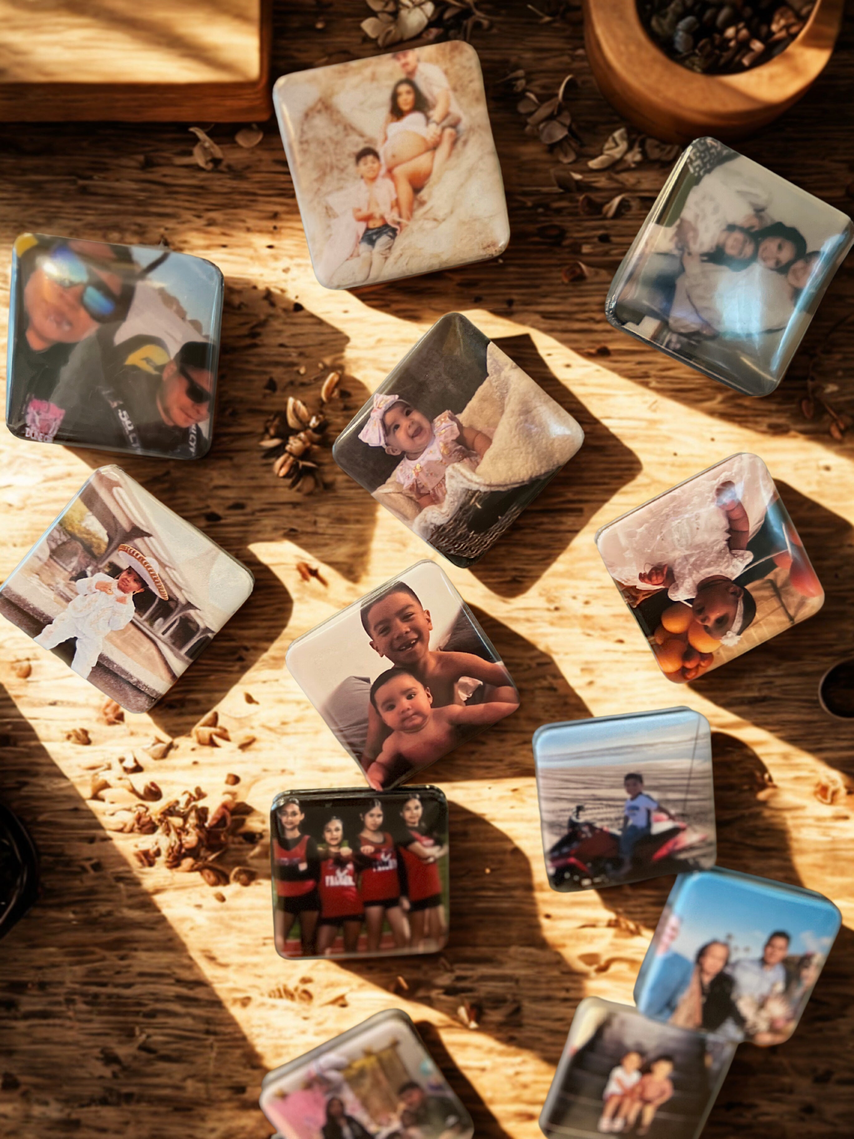 SET OF 6 or 9 PERSONALIZED 2" x 2" SQUARES