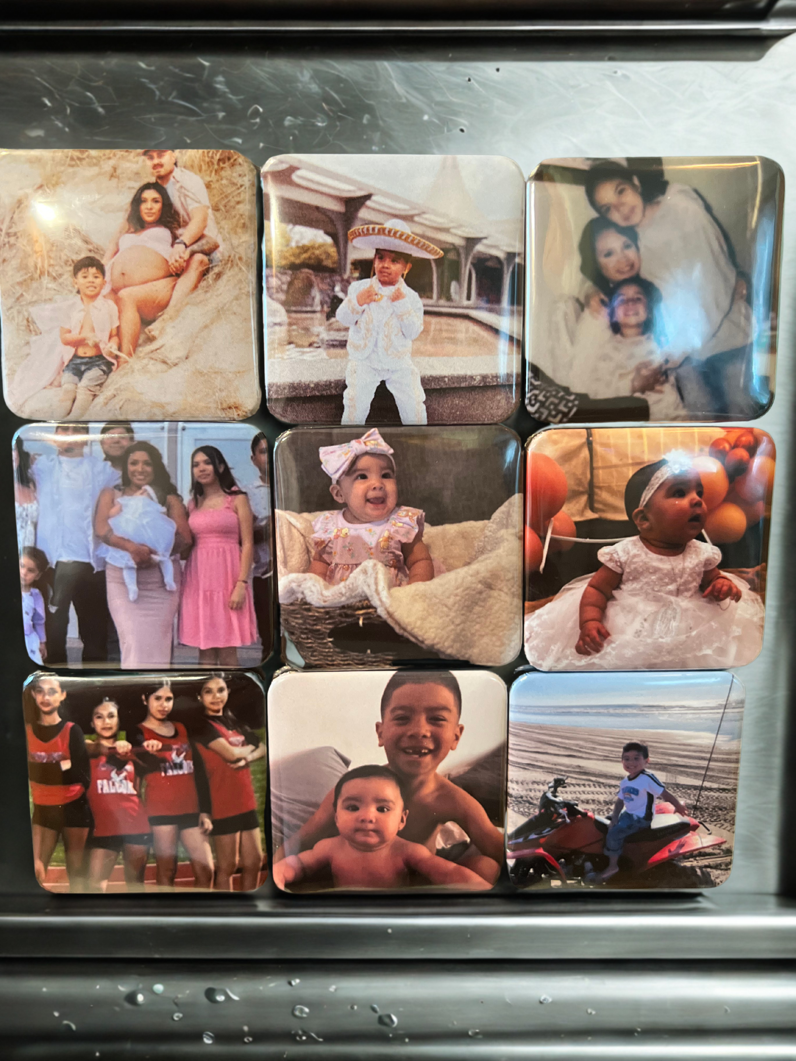 SET OF 6 or 9 PERSONALIZED 2" x 2" SQUARES